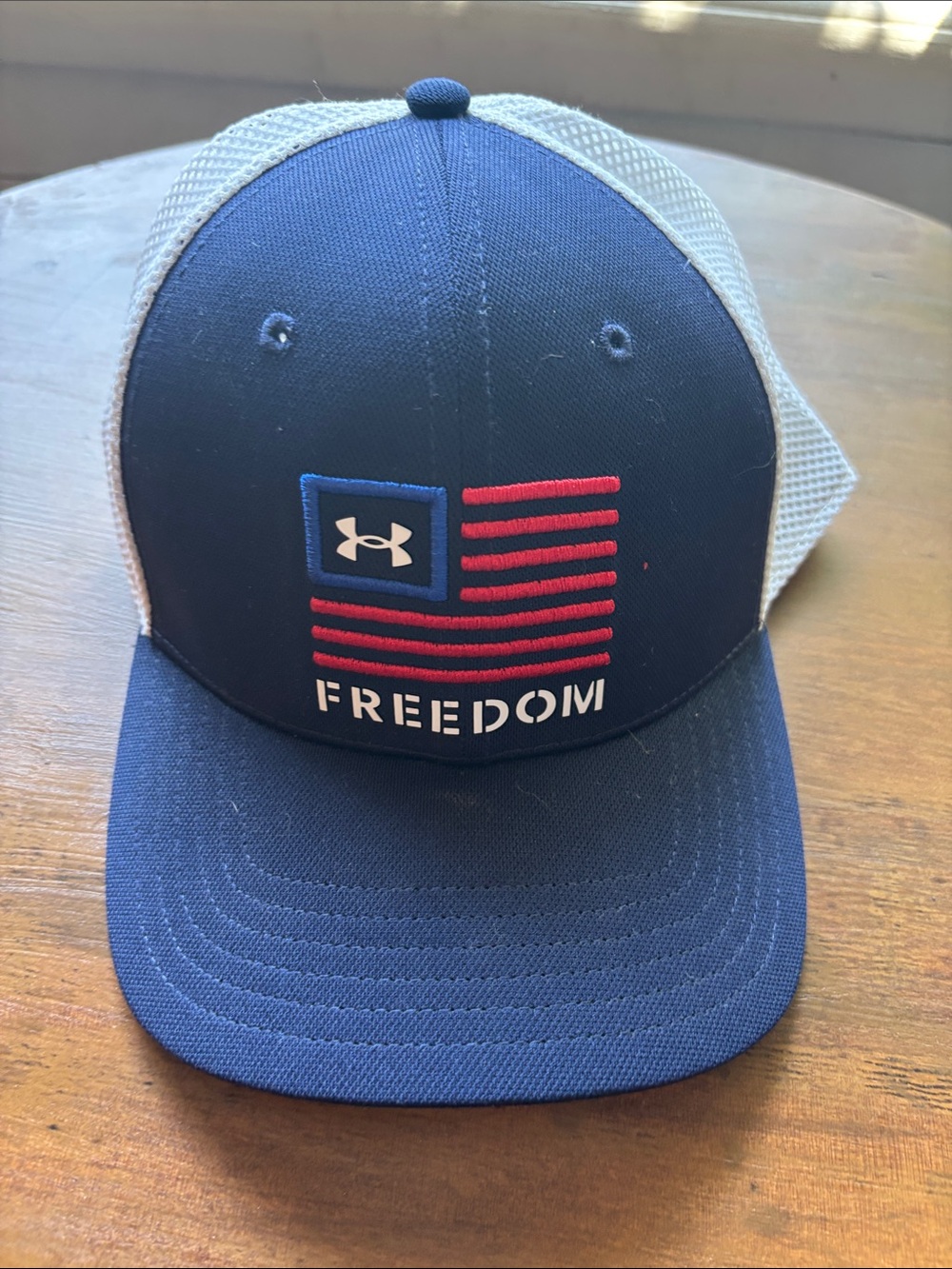 Under Armour Navy & Red Freedom Trucker Cap